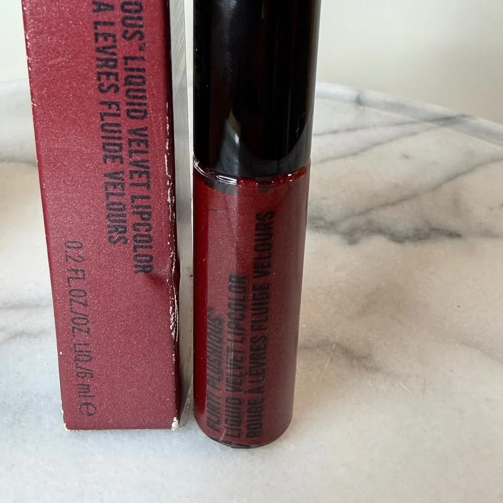 Flirt! Plushious Liquid Velvet Lipcolor 12‎ Red Stiletto 0.2oz New in Box